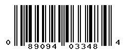 UPC barcode number 089094033484