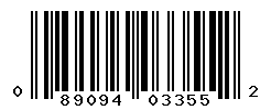 UPC barcode number 089094033552
