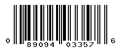 UPC barcode number 089094033576
