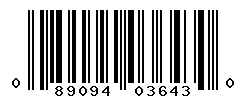 UPC barcode number 089094036430