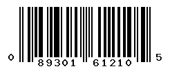 upc 089301612105 barcode image