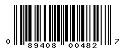upc 089408004827 barcode image
