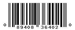 UPC barcode number 089408364020