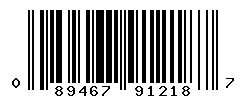UPC barcode number 089467912187