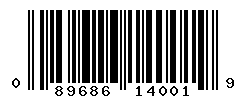 UPC barcode number 089686140019