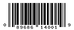 UPC barcode 089686140019