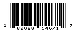 UPC barcode number 089686140712