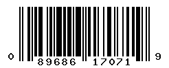 UPC barcode number 089686170719