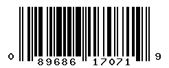 UPC barcode 089686170719