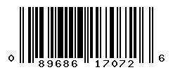 UPC barcode number 089686170726