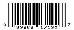 UPC barcode 089686171907
