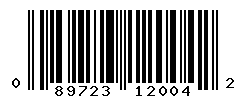 UPC barcode number 089723120042