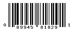 UPC barcode number 089945818291