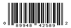 UPC barcode number 089948425892