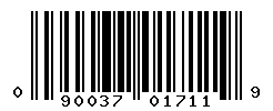 UPC barcode number 090037017119