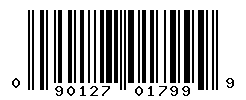 UPC barcode number 090127017999
