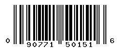 UPC barcode 090771501516