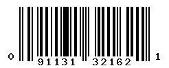 UPC barcode number 091131321621