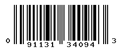 upc 091131340943 barcode image