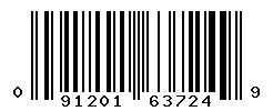 upc 091201637249 barcode image