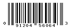 UPC barcode number 091204560643