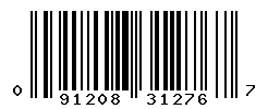 UPC barcode number 091208312767