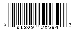 UPC barcode number 091209305843