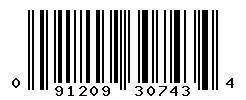 UPC barcode number 091209307434