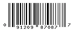 UPC barcode 091209870877