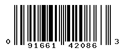 UPC barcode number 091661420863