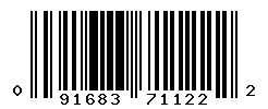 UPC barcode number 091683711222