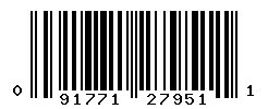 UPC barcode number 091771279511