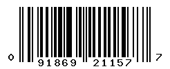 UPC barcode number 091869211577