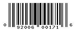 UPC barcode number 092006001716