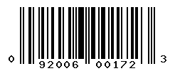 UPC barcode number 092006001723