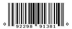 upc 092298913810 barcode image