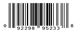 UPC barcode number 092298952338