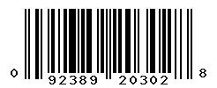 UPC barcode number 092389203028