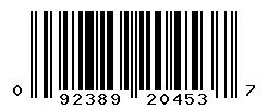 UPC barcode number 092389204537