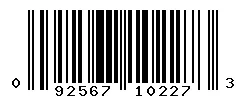 UPC 092567102273 barcode image