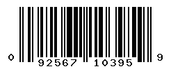 UPC barcode number 092567103959