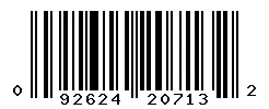 UPC barcode 092624207132