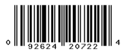 UPC barcode number 092624207224