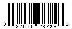 UPC barcode 092624207293
