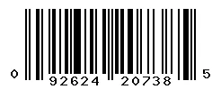 UPC barcode 092624207385