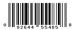 UPC barcode number 092644554858