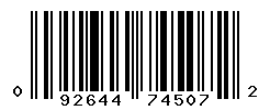 UPC barcode number 092644745072