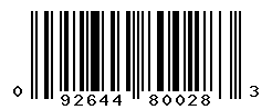 UPC barcode number 092644800283