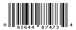 UPC barcode number 092644874734