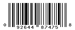 UPC barcode number 092644874758